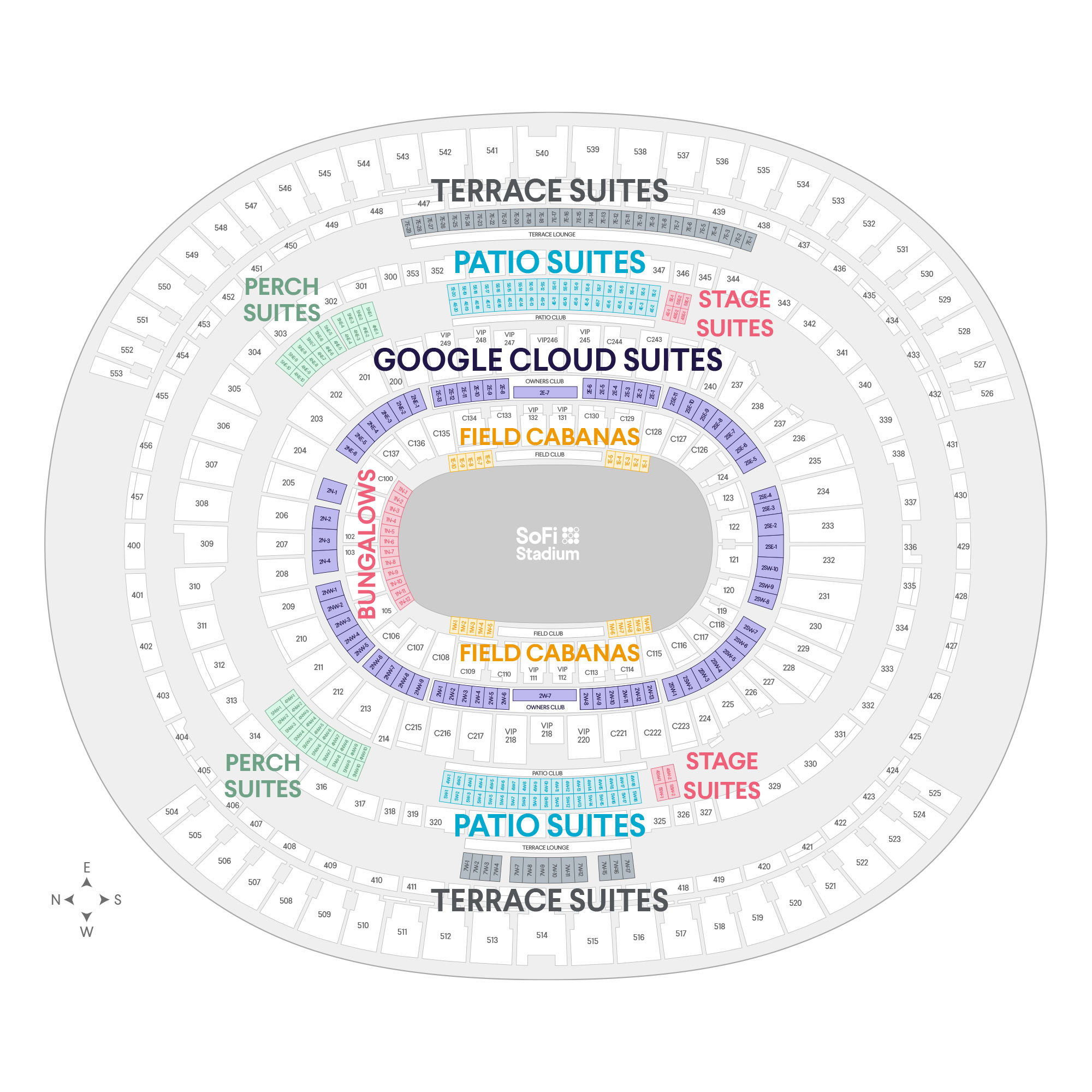 SoFi Stadium Suite Map and Seating Chart